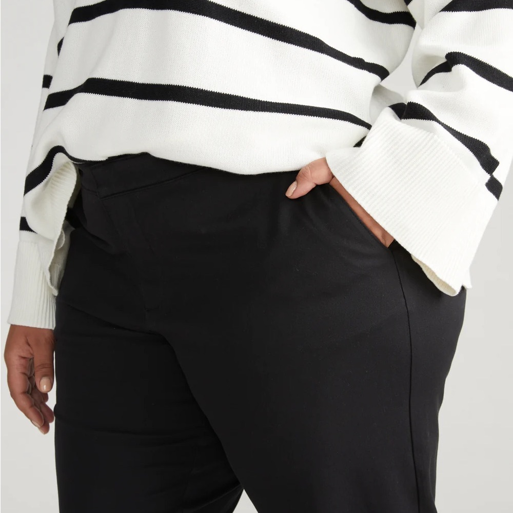 Universal Standard Orchard Stretch Cotton Twill Chinos Black 14 16